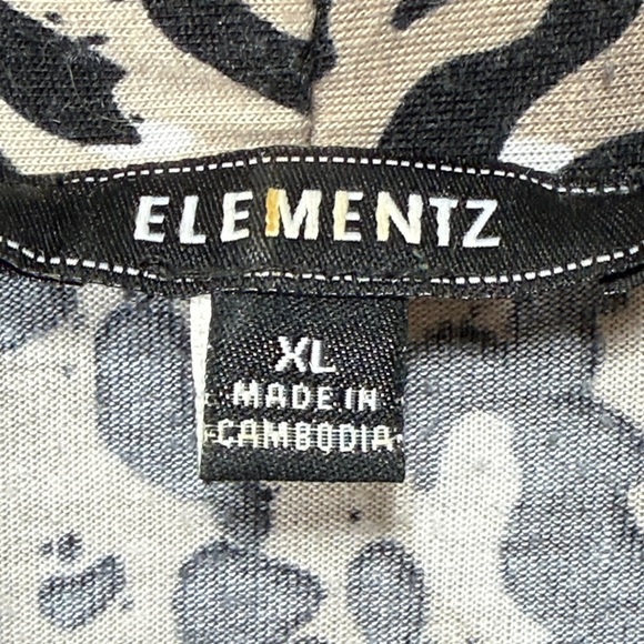 Elementz Animal Print Open Cardigan Scrunch Sleeves XL - Picture 5 of 9